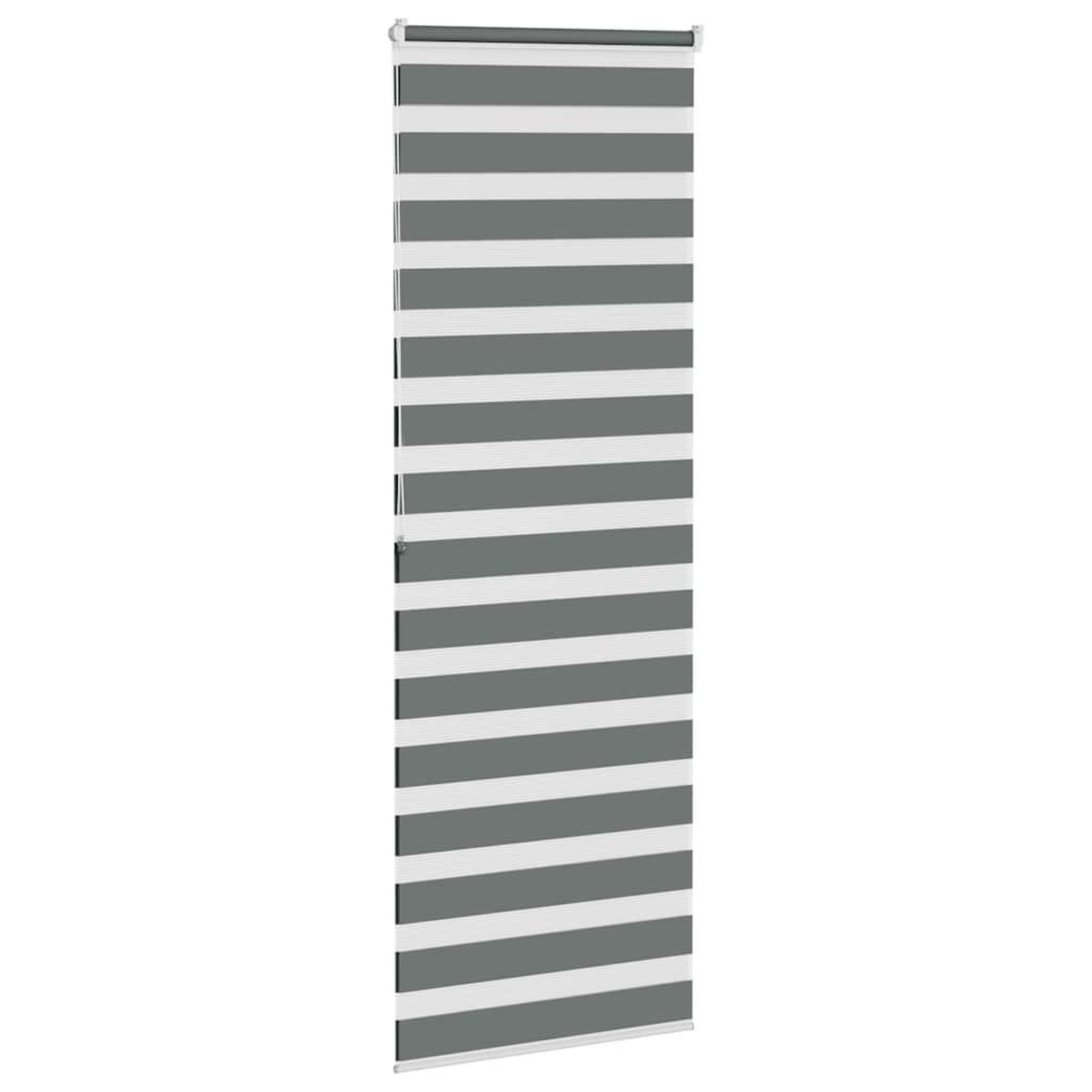 Voir la diapositive 4 : VIDAXL Store zebre gris fonce largeur du tissu 80,9 cm polyester