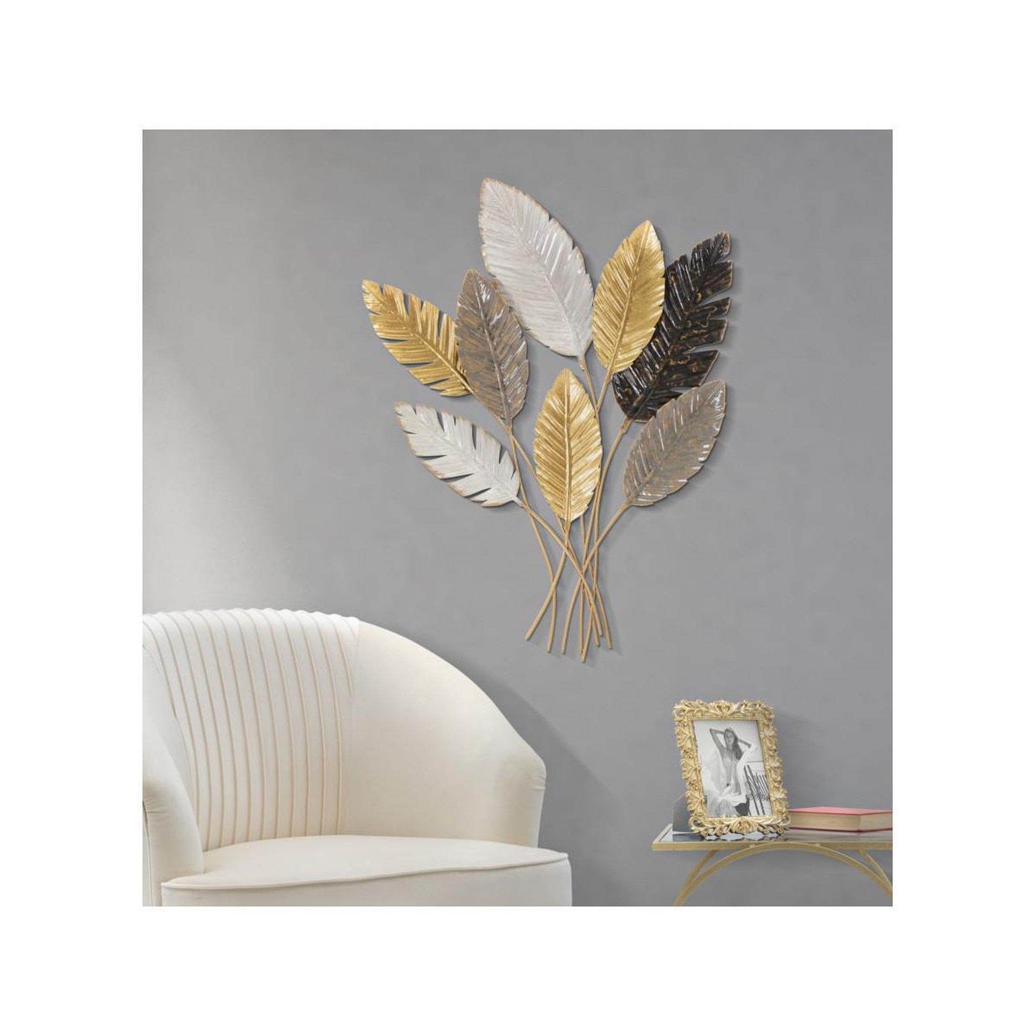 Voir la diapositive 5 : Paris Prix Décoration murale en métal  palmy  93cm multicolore