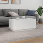 Voir la diapositive 4 : VIDAXL Table basse avec lumieres LED blanc 90x50x40 cm