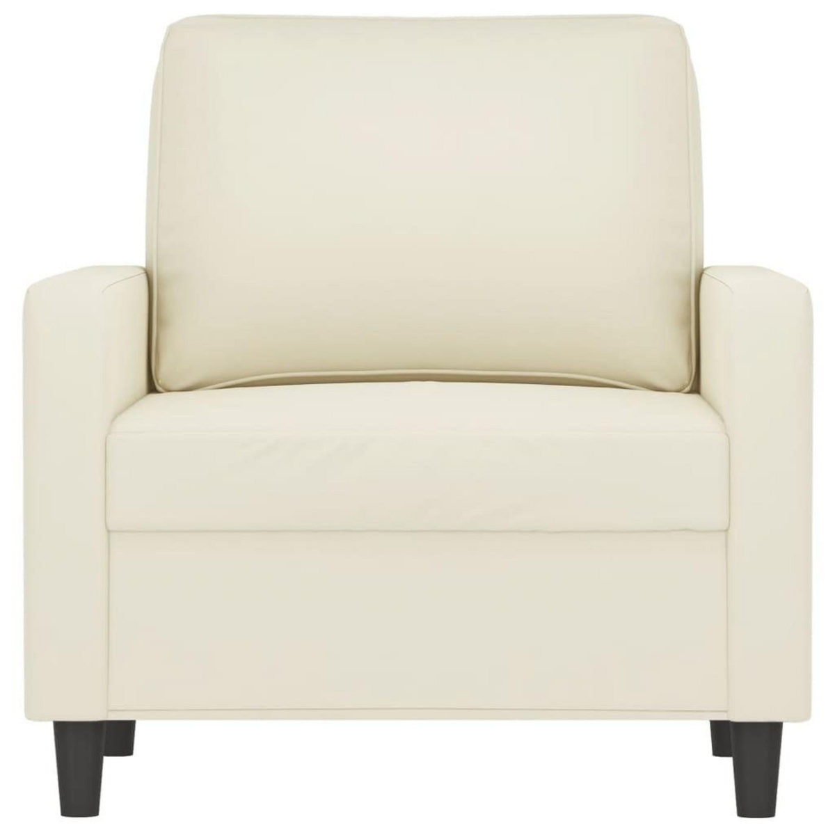 VIDAXL Fauteuil Creme 60 cm Velours