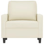 Voir la diapositive 3 : VIDAXL Fauteuil Creme 60 cm Velours