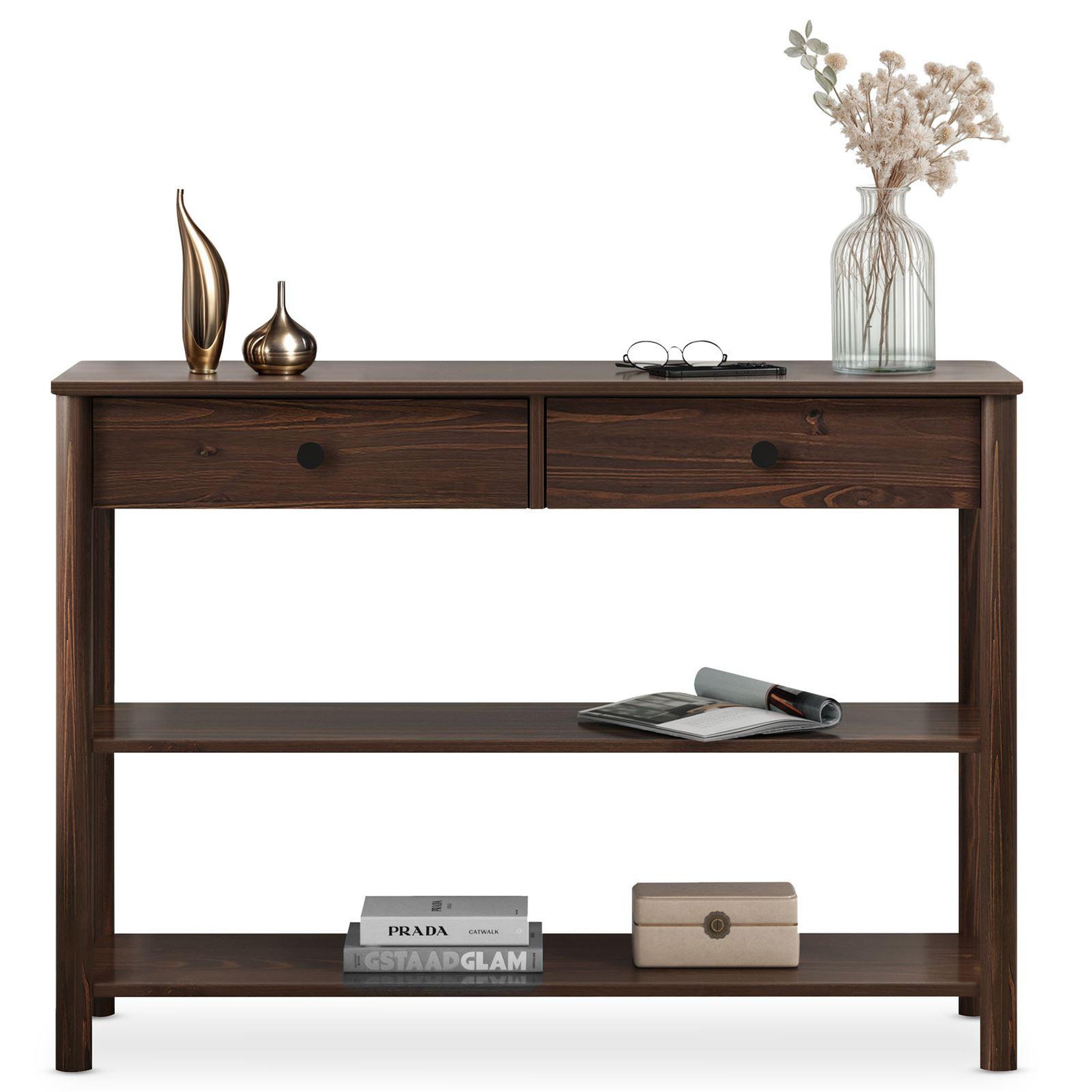 Voir la diapositive 1 : IDIMEX Table console d'entrée APOANA L 110 cm en bois