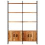 Voir la diapositive 2 : VIDAXL Bibliotheque a 4 niveaux 124x30x180 cm Bois d'acacia massif