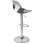 Voir la diapositive 4 : ID MARKET Lot de 2 tabourets de bar KARL design patchworks noirs, gris et blancs pied chromé