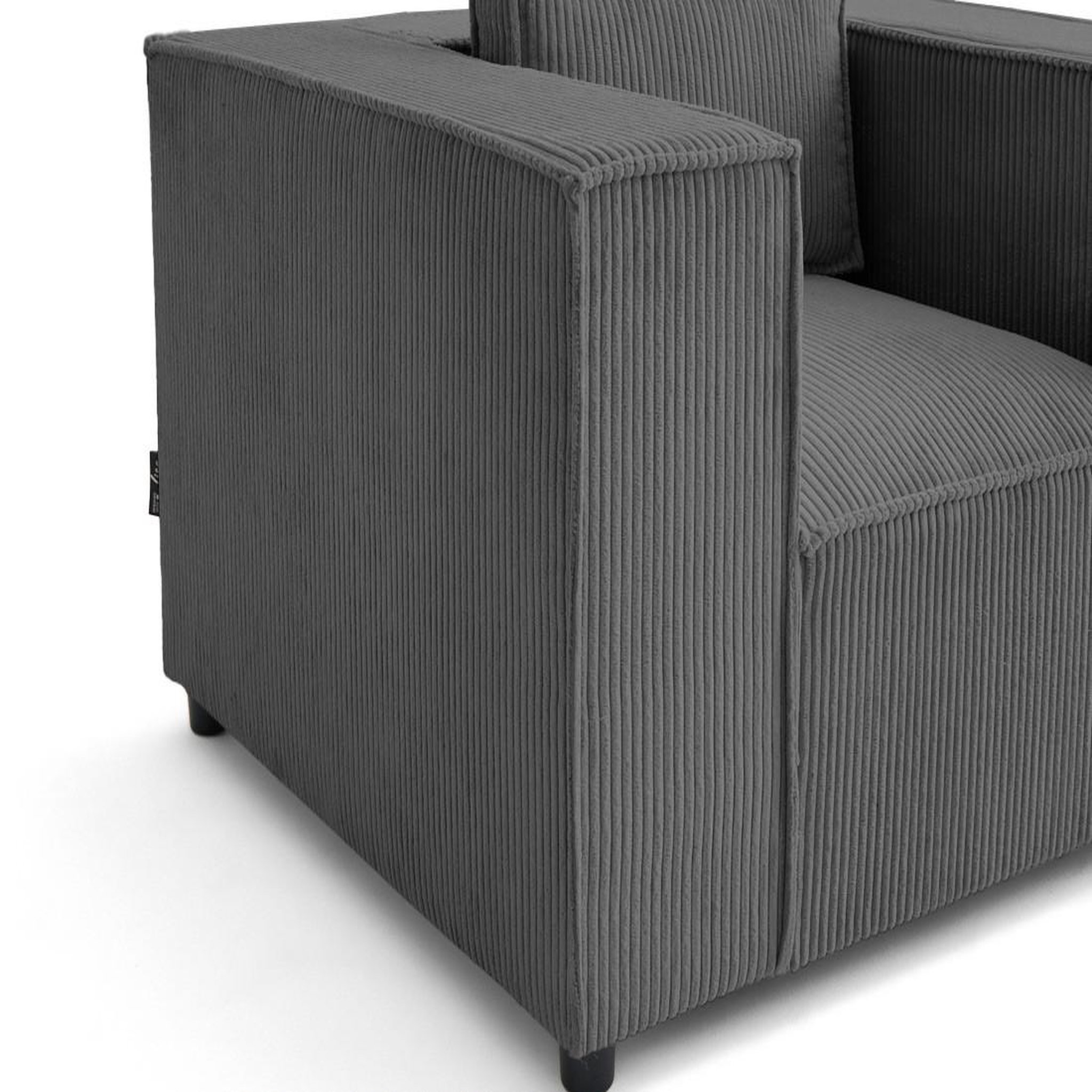 Voir la diapositive 5 : LISA DESIGN Stella - fauteuil en velours côtelé