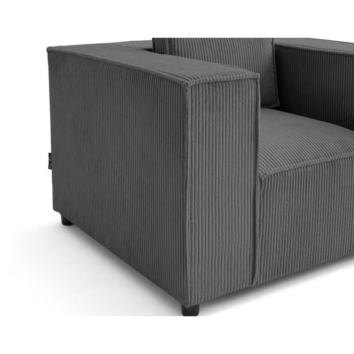 LISA DESIGN Stella - fauteuil en velours côtelé