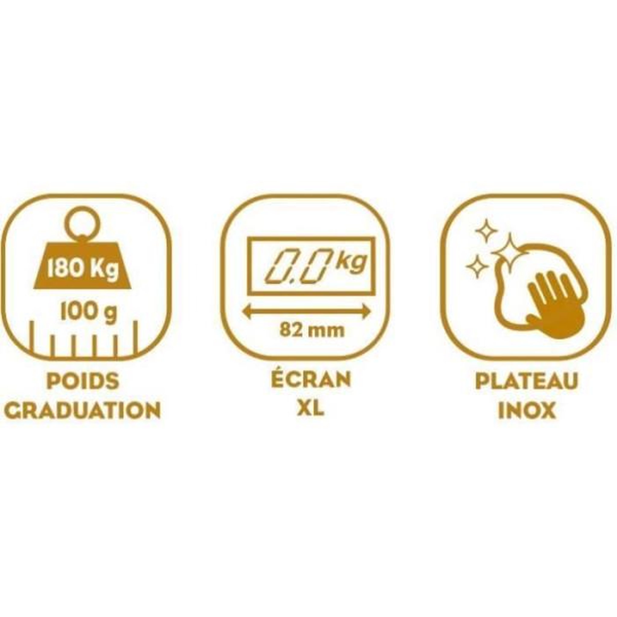 Voir la diapositive 2 : LITTLE BALANCE Pèse-personne électronique 160kg/100g inox - 8159