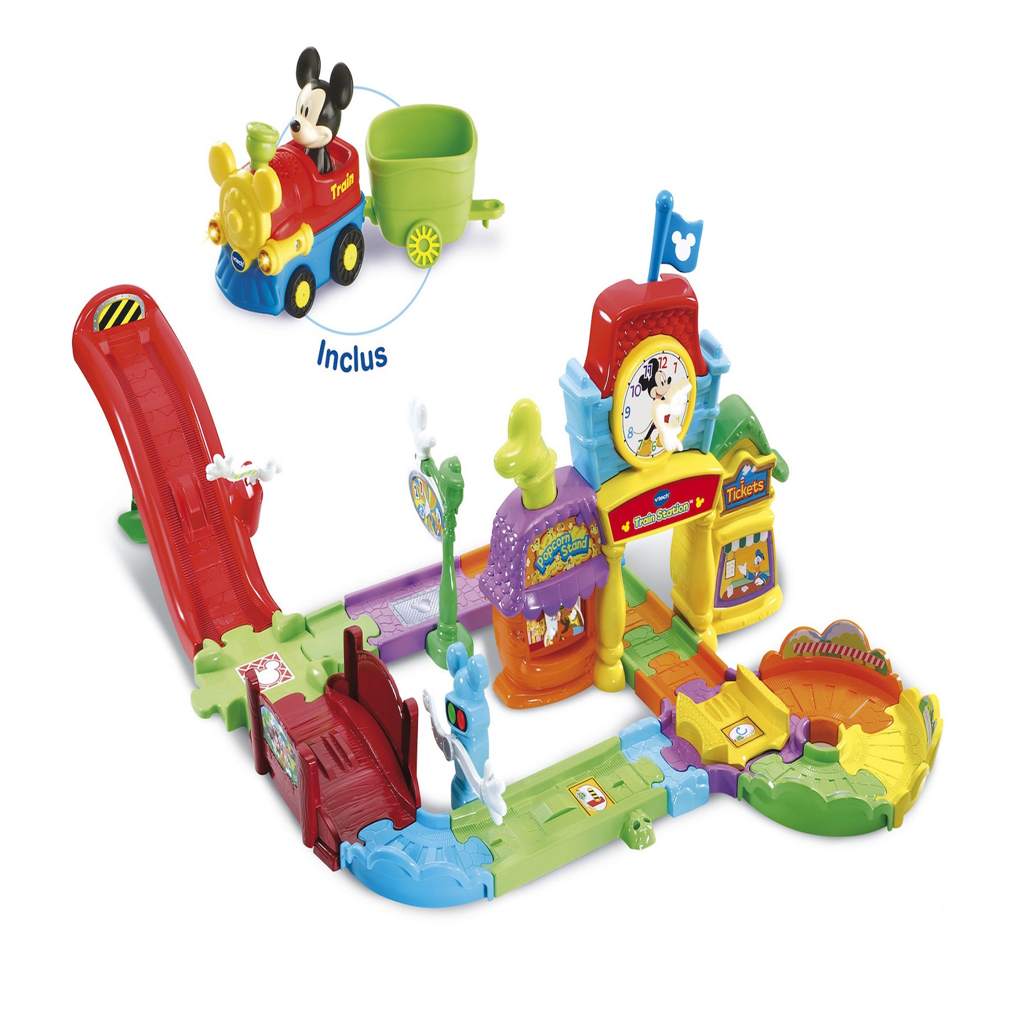 Voir la diapositive 1 : VTECH Tut tut bolides le circuit train interactif - Mickey 