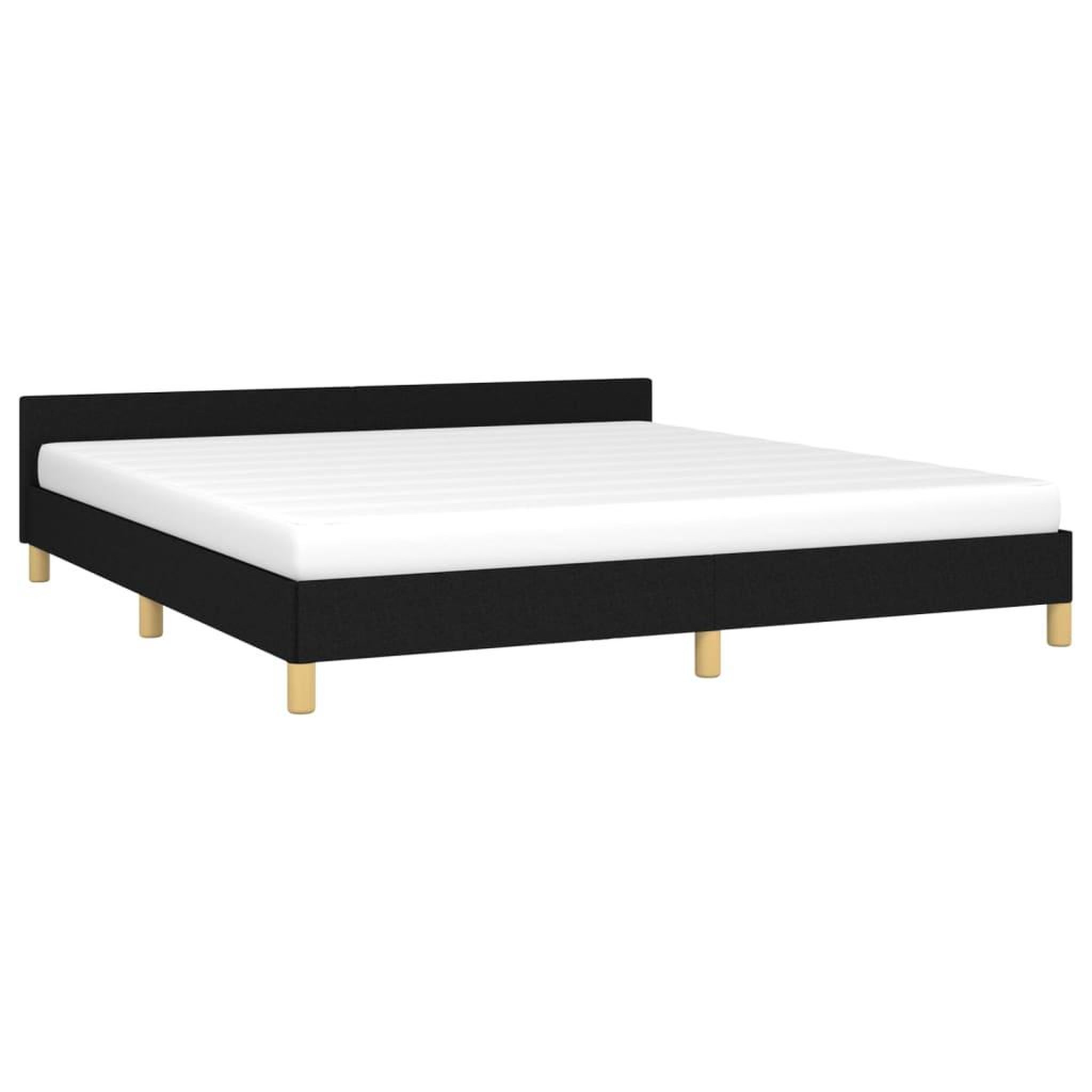 Voir la diapositive 3 : VIDAXL Cadre de lit sans matelas noir 160x200 cm tissu