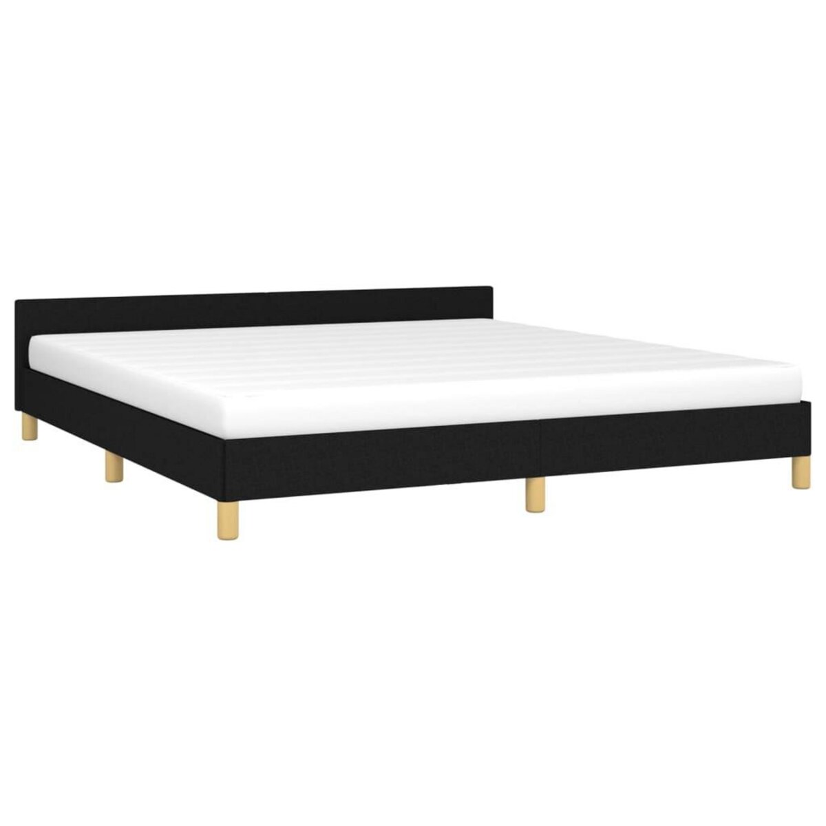 VIDAXL Cadre de lit sans matelas noir 160x200 cm tissu