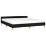 Voir la diapositive 3 : VIDAXL Cadre de lit sans matelas noir 160x200 cm tissu