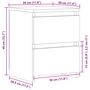 Voir la diapositive 6 : VIDAXL Tables de chevet 2 pcs vieux bois 30x30x40 cm bois d'ingenierie