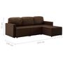 Voir la diapositive 6 : VIDAXL Canape-lit modulaire 3 places Marron Similicuir