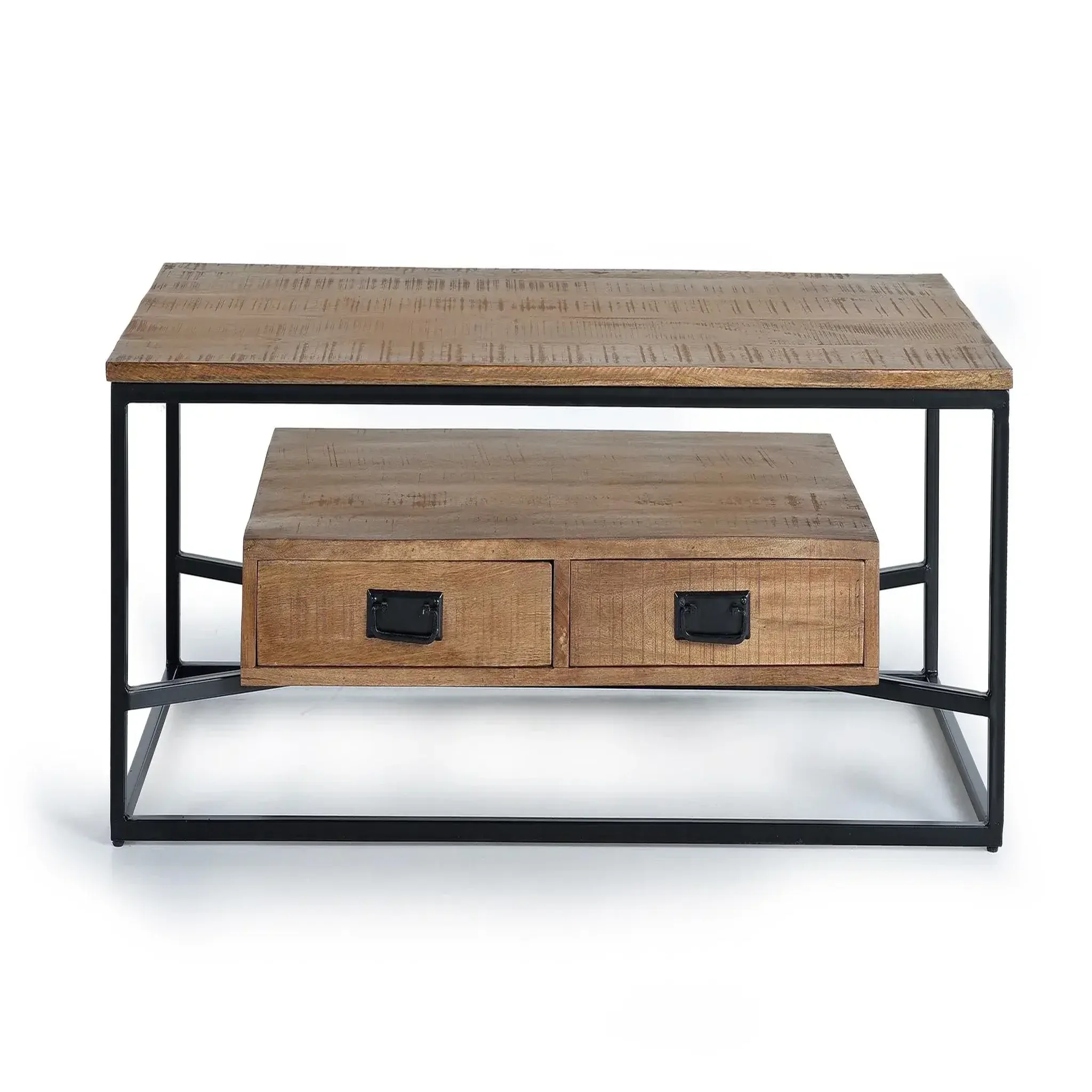 GINER Y COLOMER SL Table basse en bois de manguier 120 cm style industriel