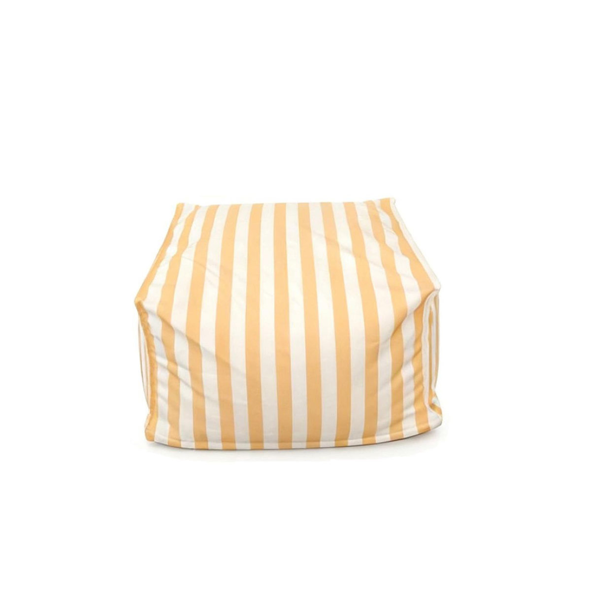 CONCEPT USINE Pouf d'extérieur rayé jaune déperlant et – 55x65x35 cm POSITANO