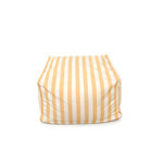 CONCEPT USINE Pouf d'extérieur rayé jaune déperlant et – 55x65x35 cm POSITANO