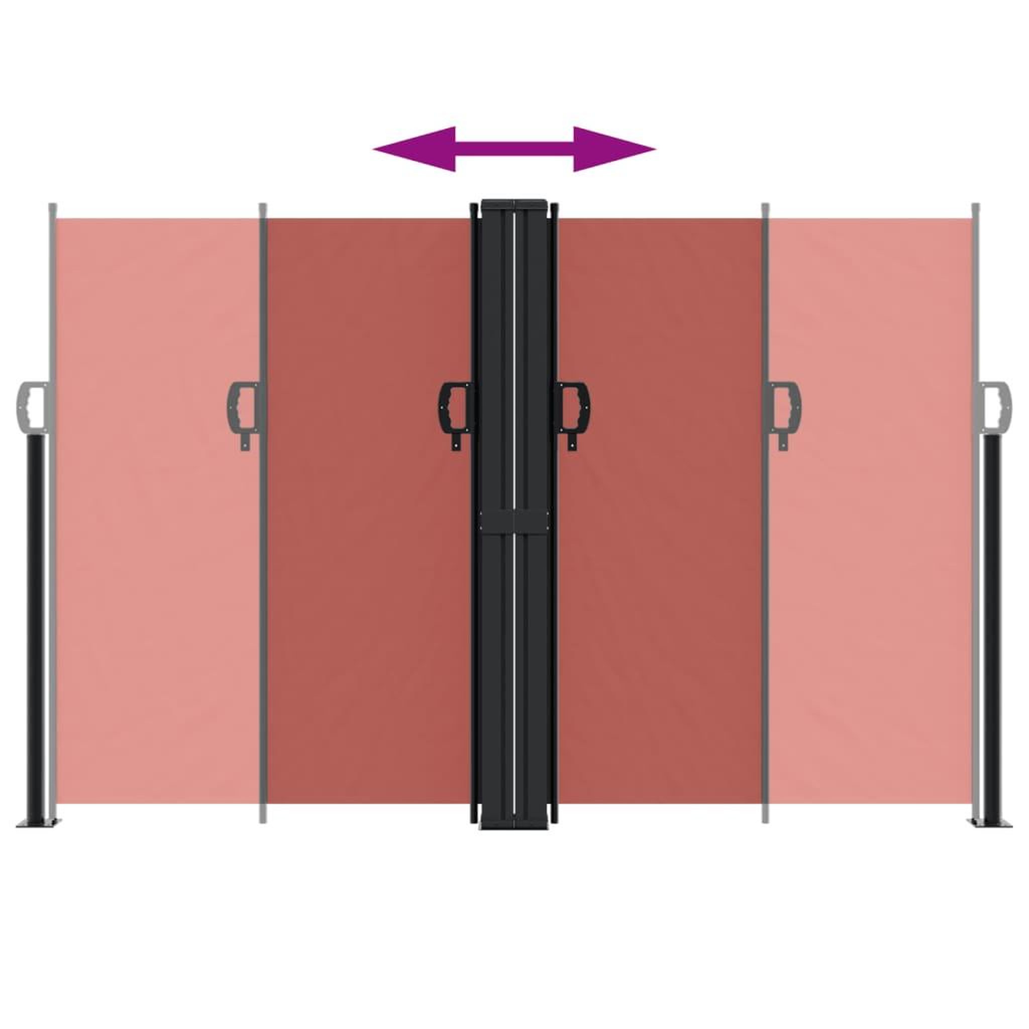 Voir la diapositive 5 : VIDAXL Auvent lateral retractable terre cuite 160x1200 cm