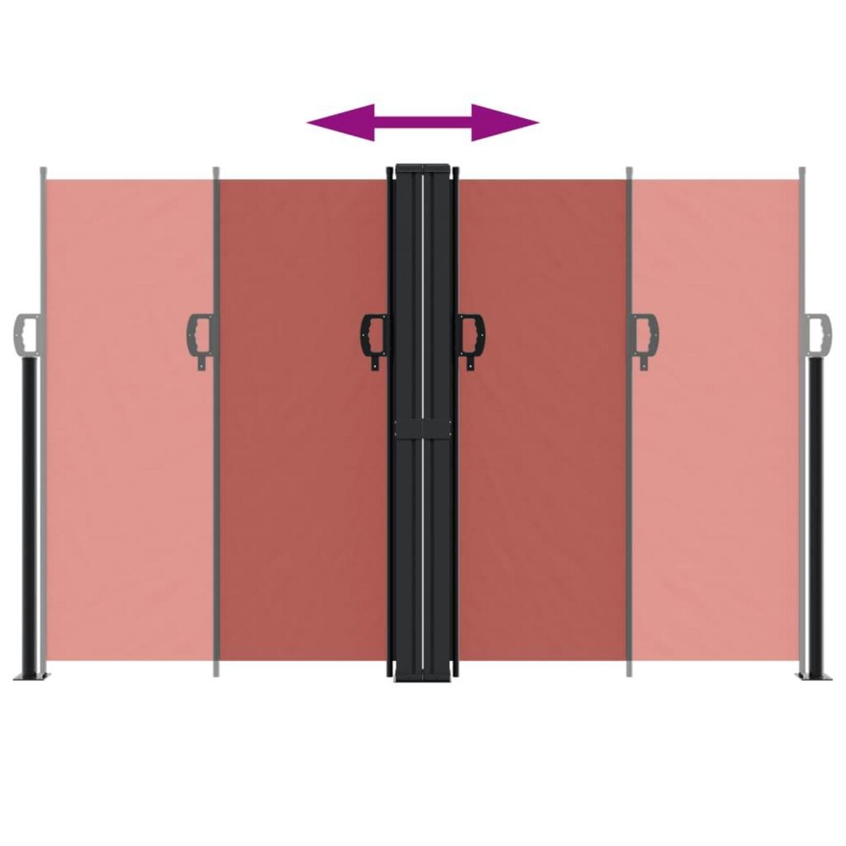VIDAXL Auvent lateral retractable terre cuite 160x1200 cm
