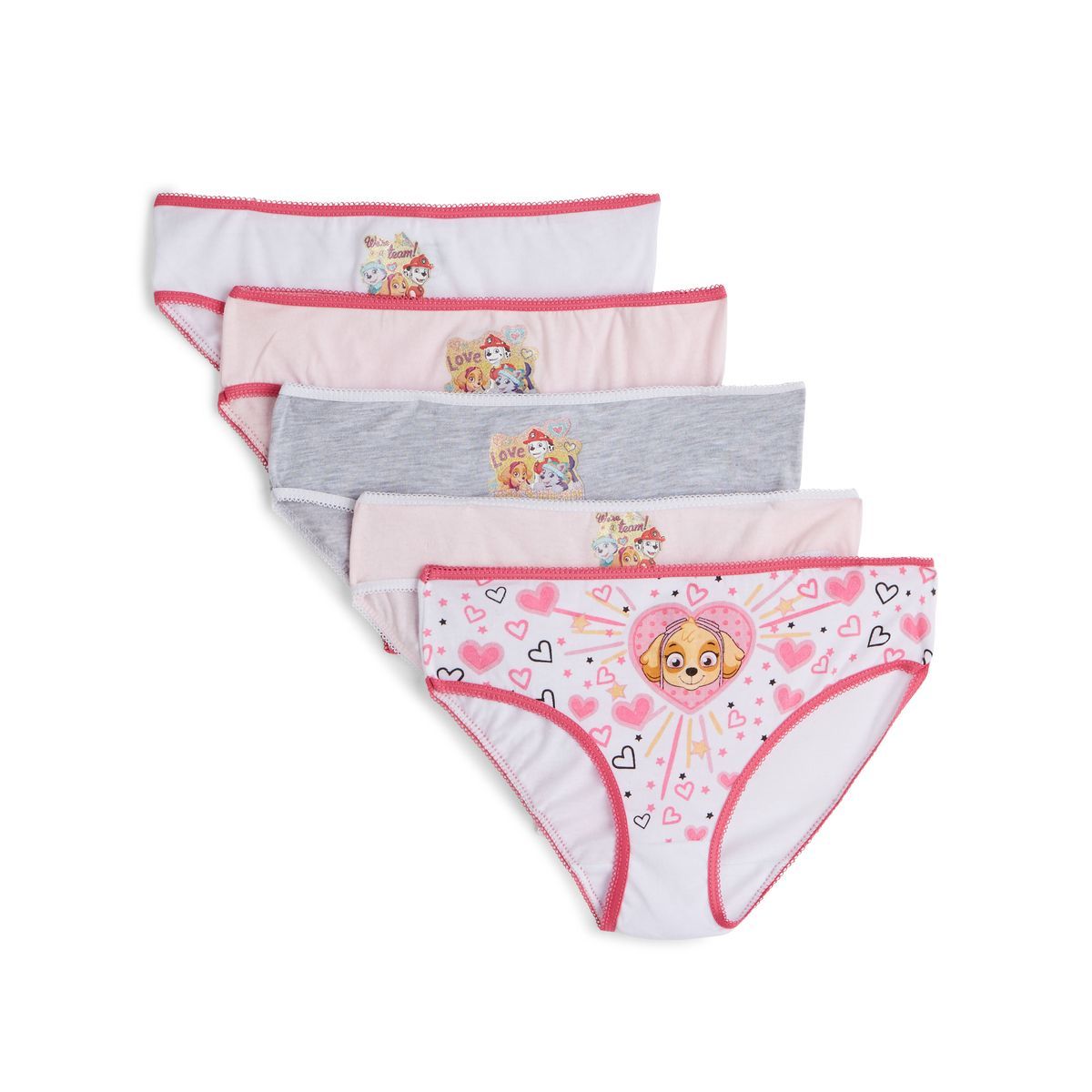 PAT PATROUILLE Lot de 5 culottes fille