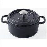 Invicta Cocotte ronde en fonte émaillée 20cm noir - 402201