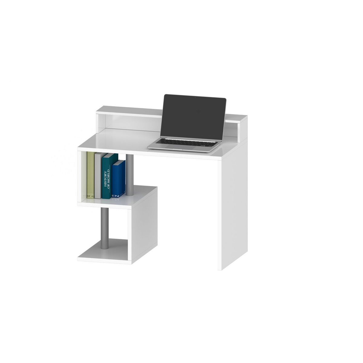 Bureau droit avec rehaussement L100 cm SANTA