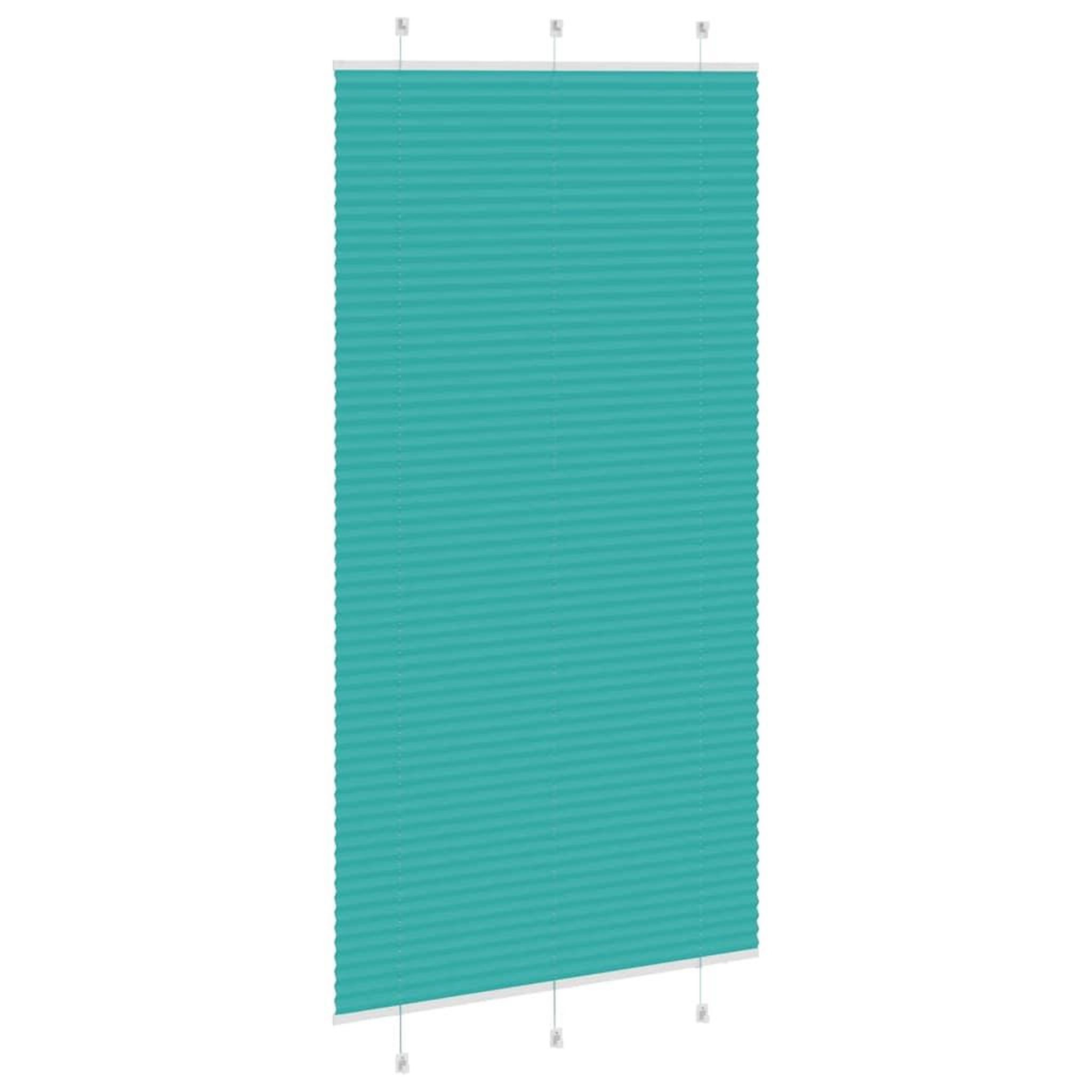 Voir la diapositive 4 : VIDAXL Store plisse vert petrole 105x200cm largeur du tissu 104,4cm