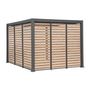 Voir la diapositive 2 : SWEEEK Persienne 100 cm pour pergola bioclimatique Triomphe aluminium effet bois anthracite