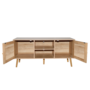 Voir la diapositive 4 : CONCEPT USINE Buffet avec portes effet cannage et 2 niches 120 cm CANGE