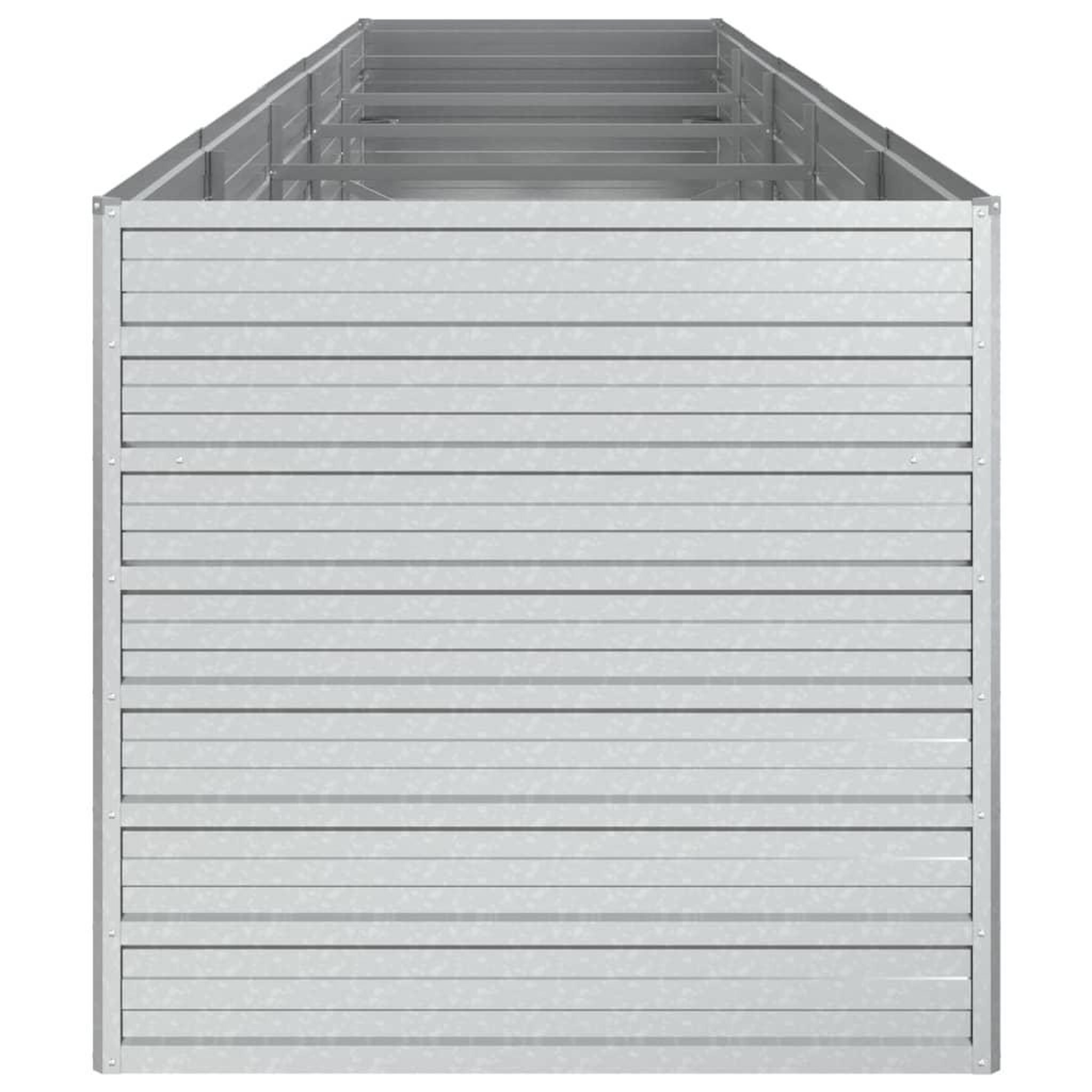 Voir la diapositive 5 : VIDAXL Lit sureleve de jardin 400x80x77 cm Acier galvanise Argente