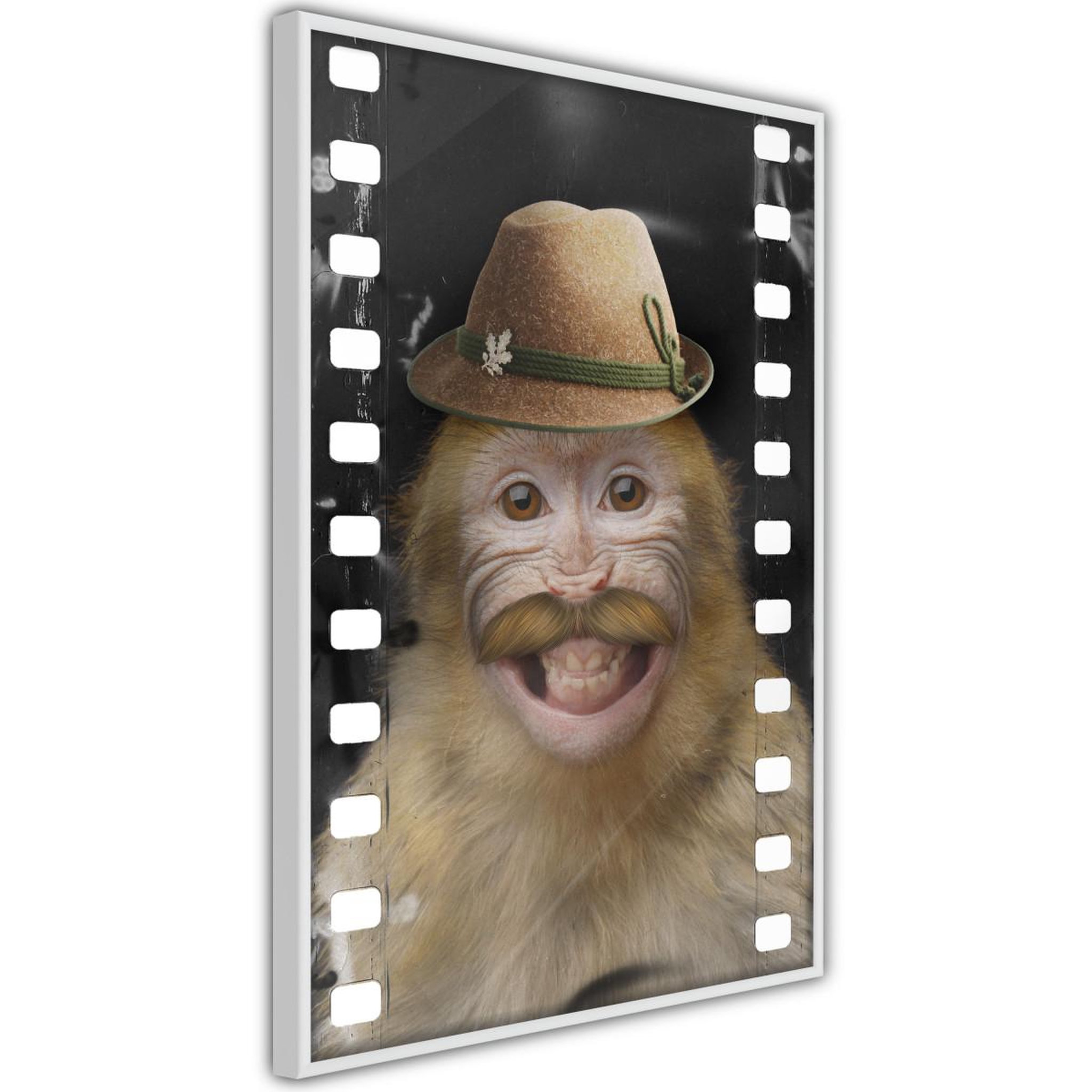 Paris Prix Affiche murale encadrée  dressed up monkey
