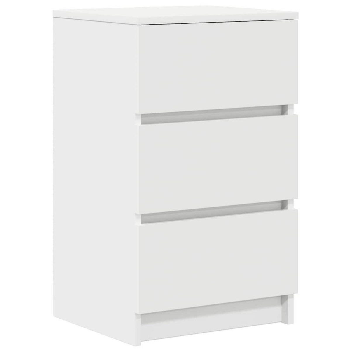 VIDAXL Tables de chevet avec 3 tiroirs 2 pcs blanc 39x35x65 cm