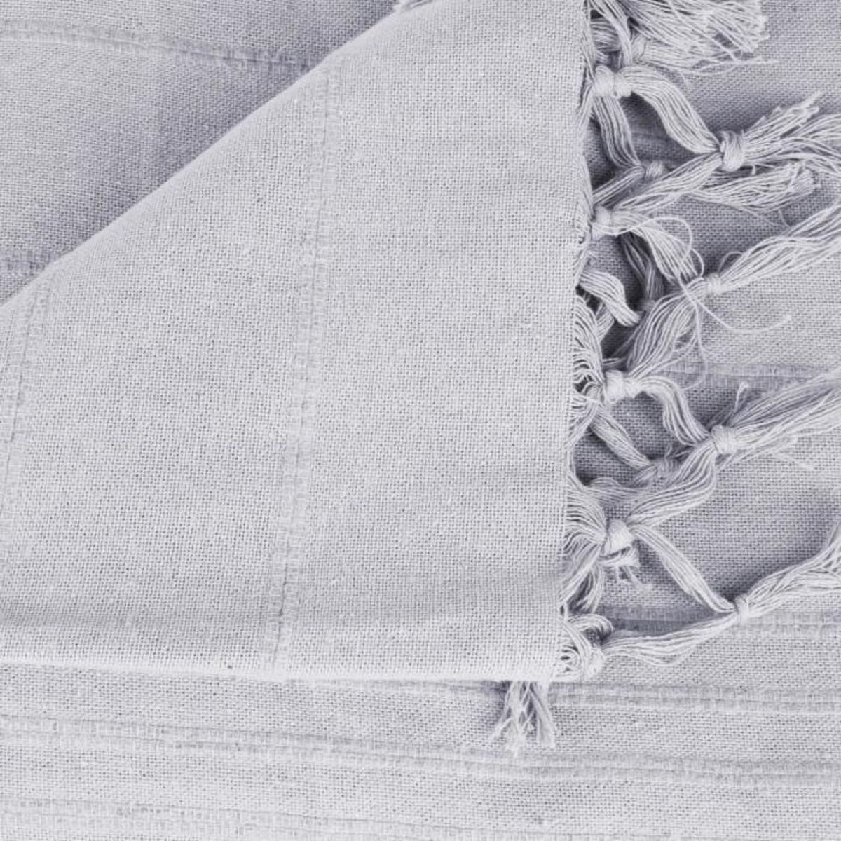 ATMOSPHERA Jeté de Lit Déco  Algodon  230x250cm Gris Clair