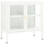 Voir la diapositive 2 : VIDAXL Buffet Blanc 70x35x70 cm Acier et verre