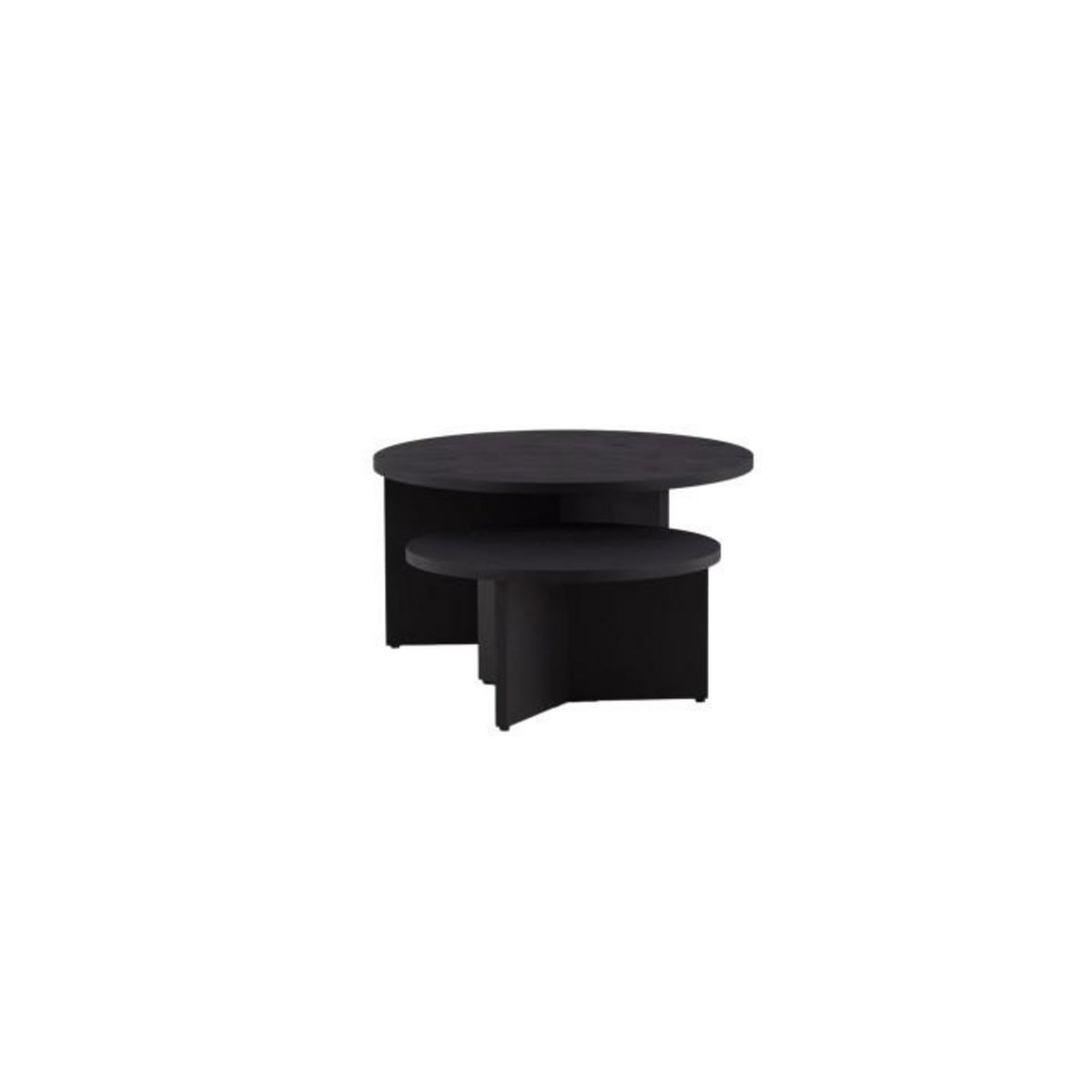 Paris Prix Lot de 2 Tables Basses Design  Salto  85cm Noir