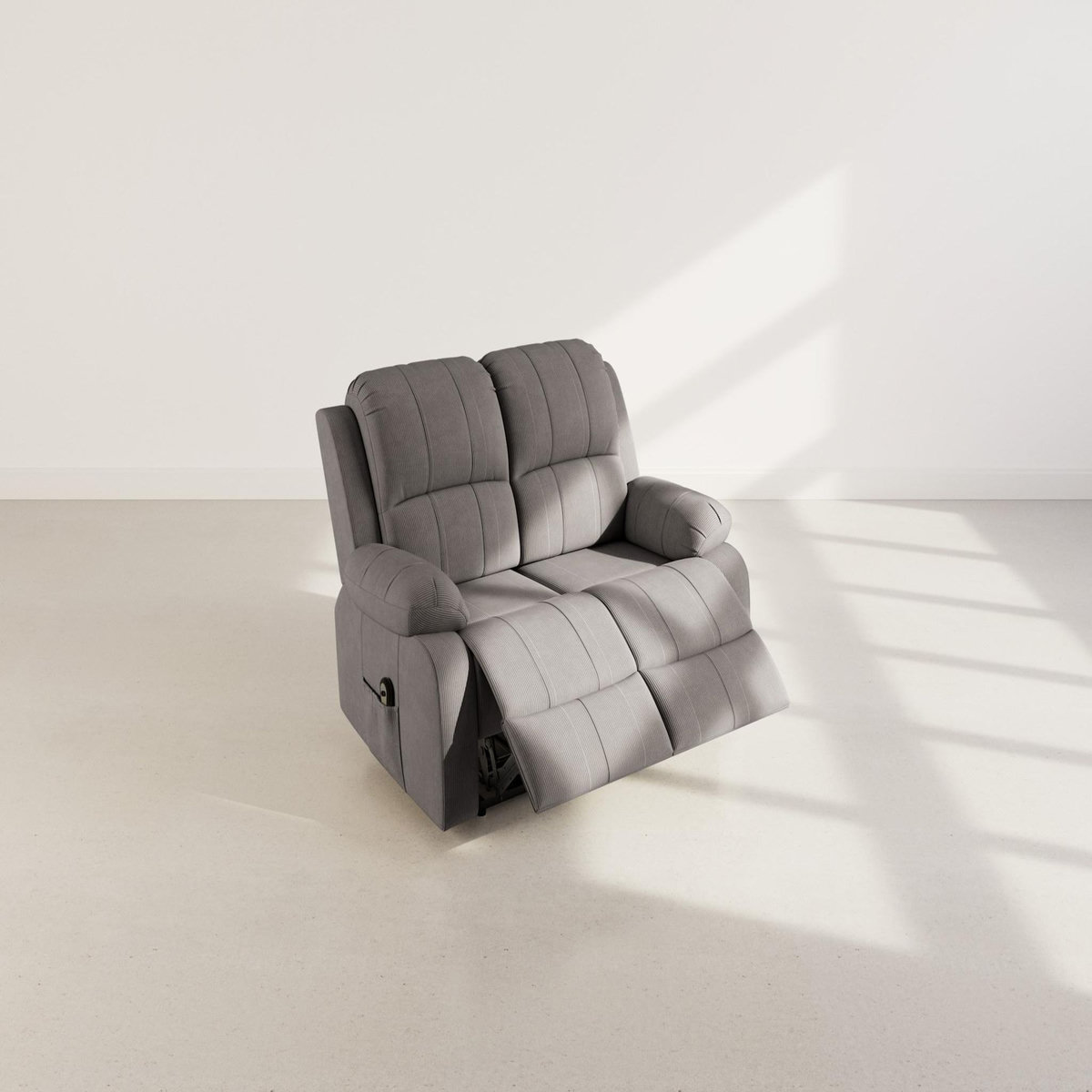 BEST MOBILIER Armand - canapé 2 places relax électrique en velours côtelé