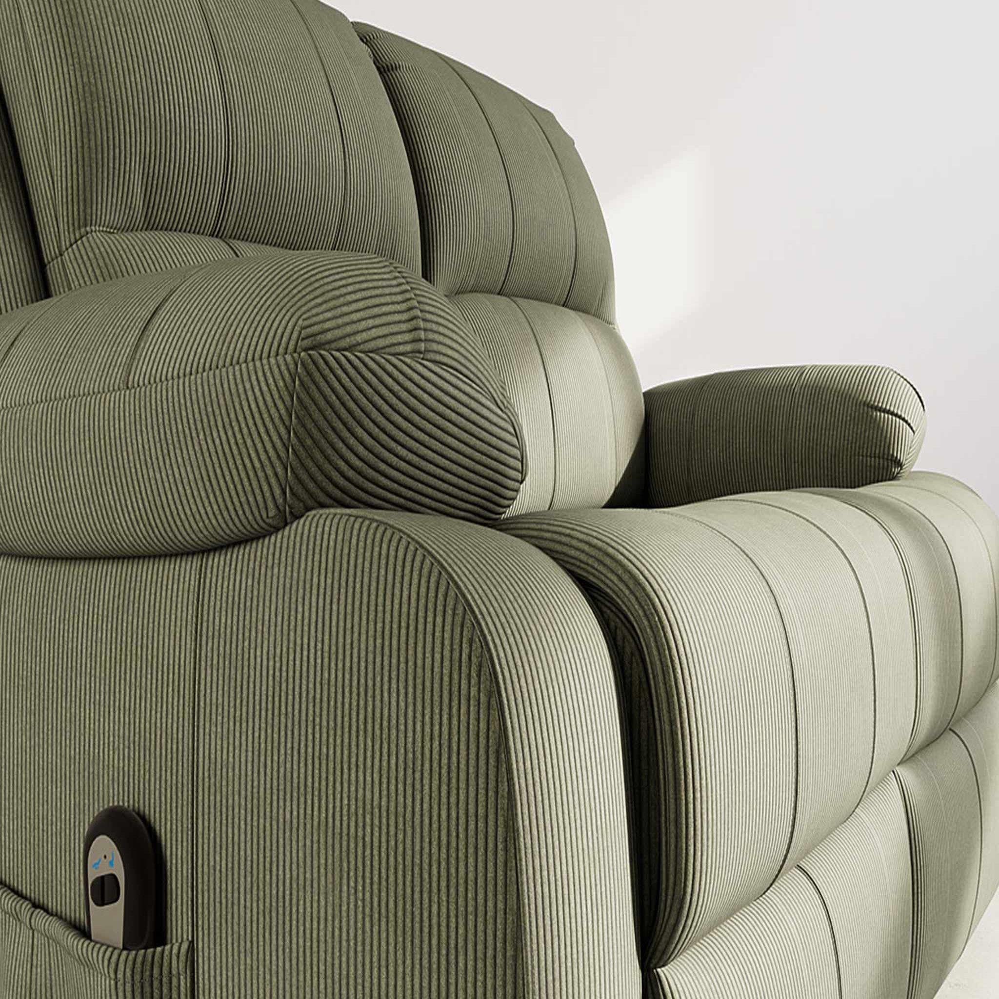 Voir la diapositive 4 : BEST MOBILIER Armand - canapé 2 places relax électrique en velours côtelé