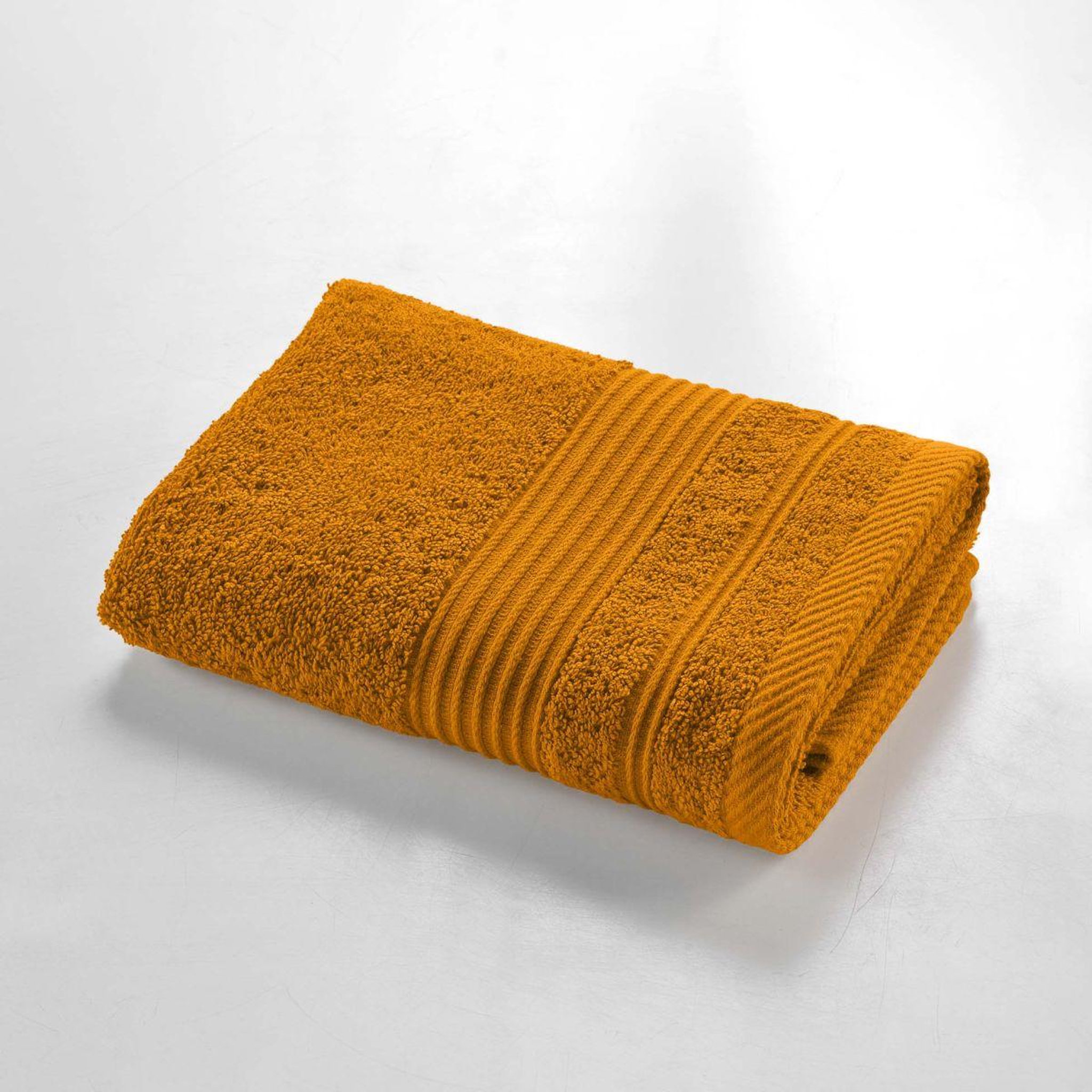 Voir la diapositive 2 : Douceur d'Intérieur Serviette de toilette  tendresse   50x90cm jaune curry