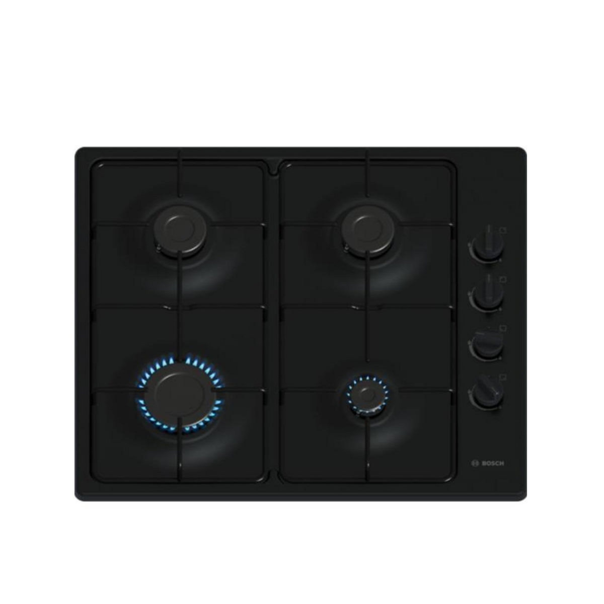 BOSCH Table de cuison gaz 60cm  7500 w.4 feux noir - PBP6B6K80