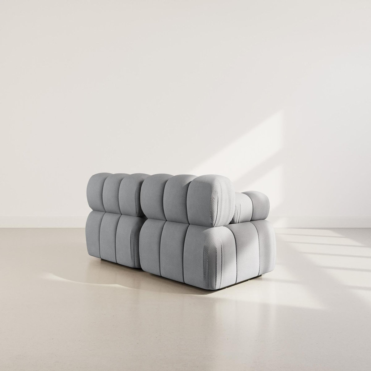 LISA DESIGN Ruby - canapé droit modulable 2 places en velours texturé