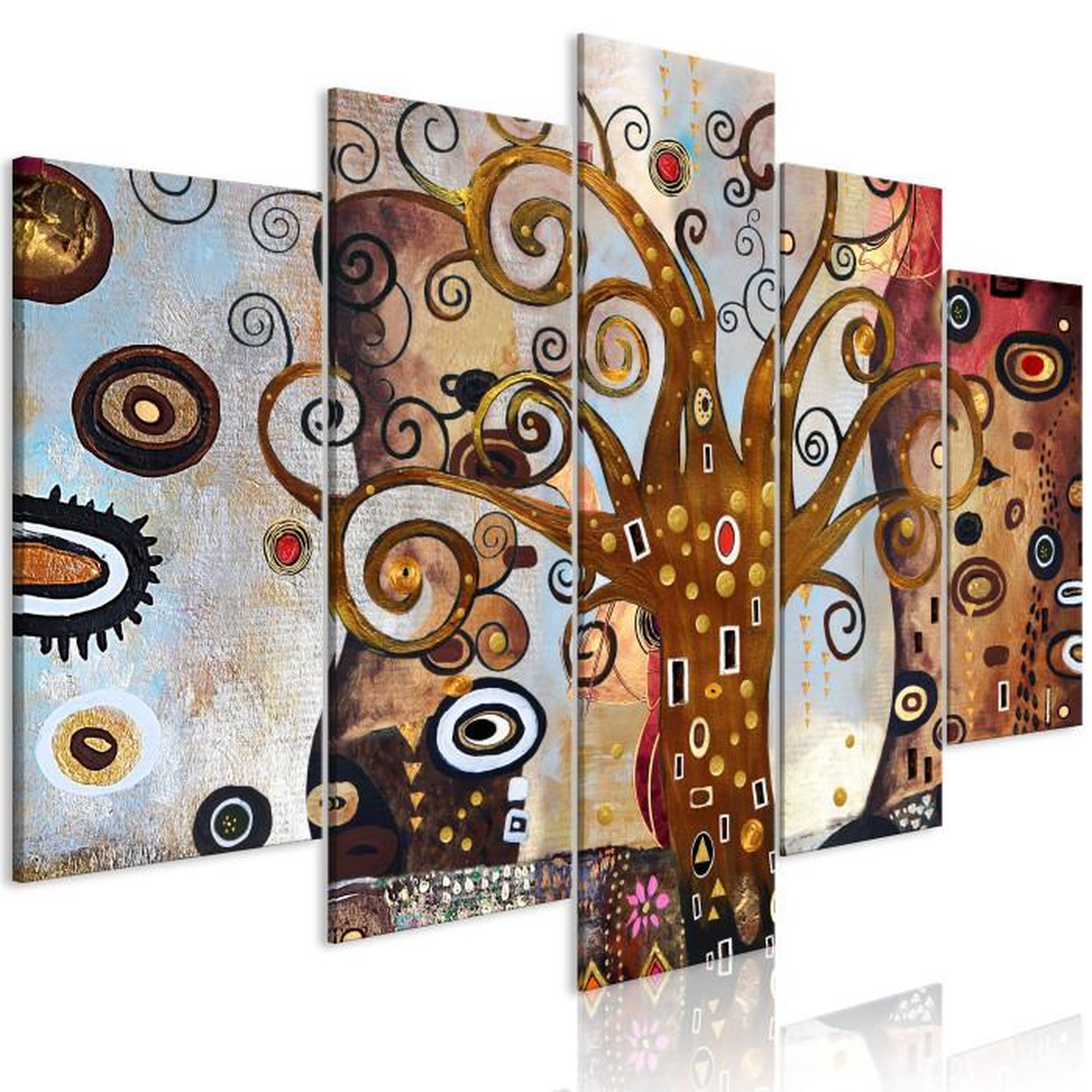 Paris Prix Tableau Imprimé 5 Panneaux  Joy of Life Wide. Coloris disponibles : Multicolore