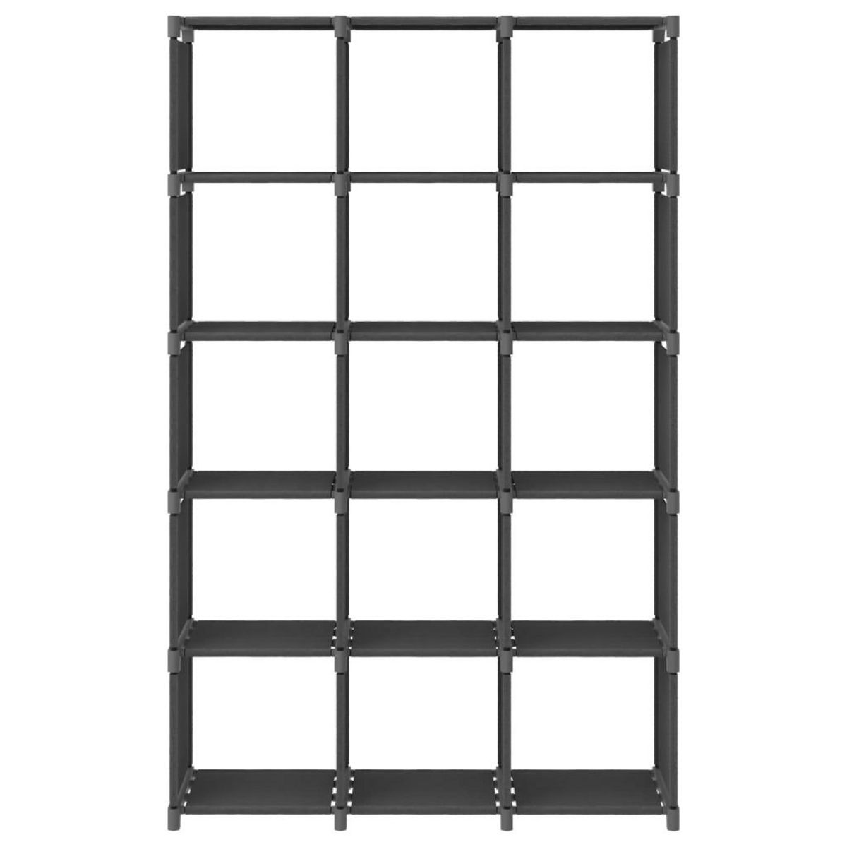 VIDAXL Etagere d'affichage 15 cubes Gris 103x30x175,5 cm Tissu