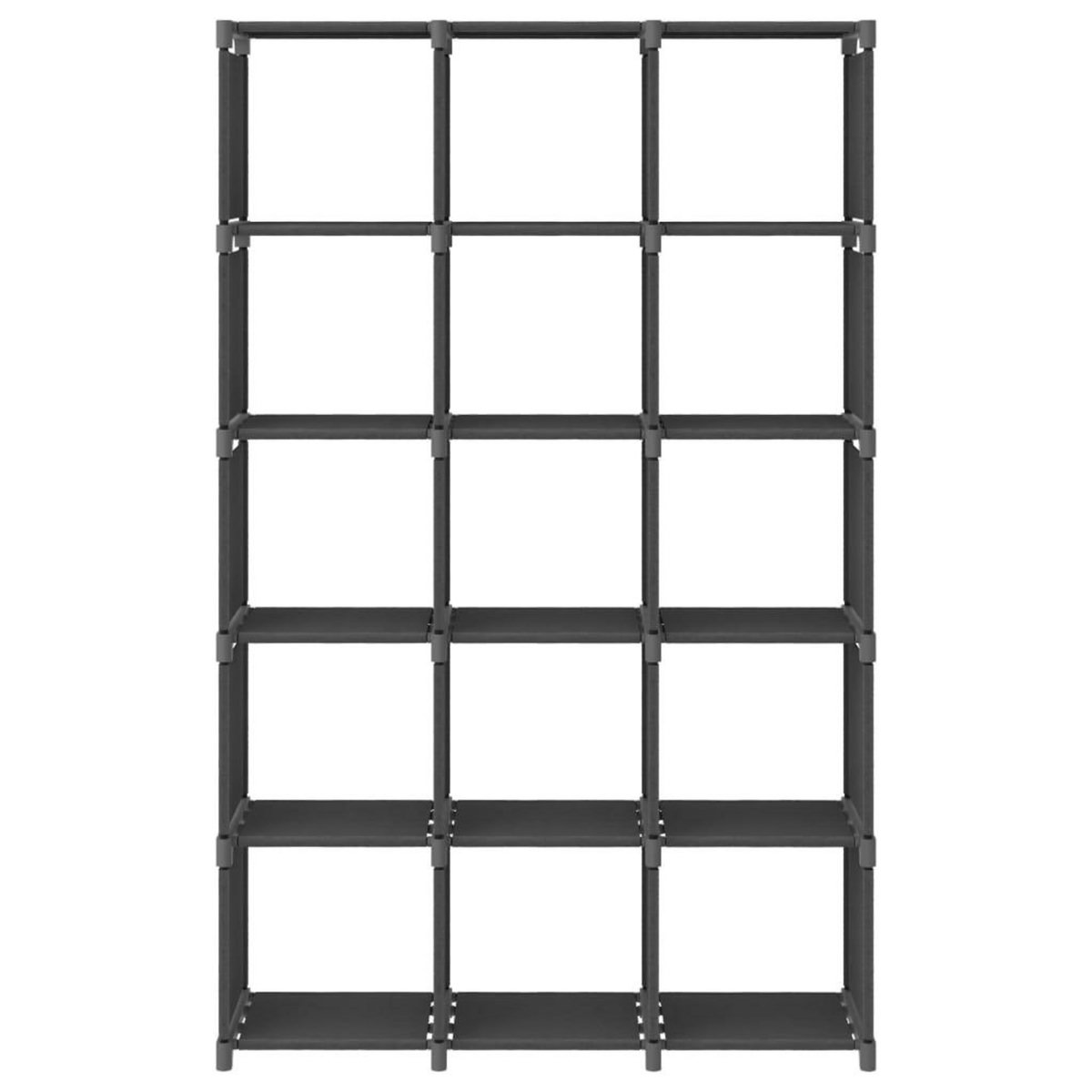 VIDAXL Etagere d'affichage 15 cubes Gris 103x30x175,5 cm Tissu