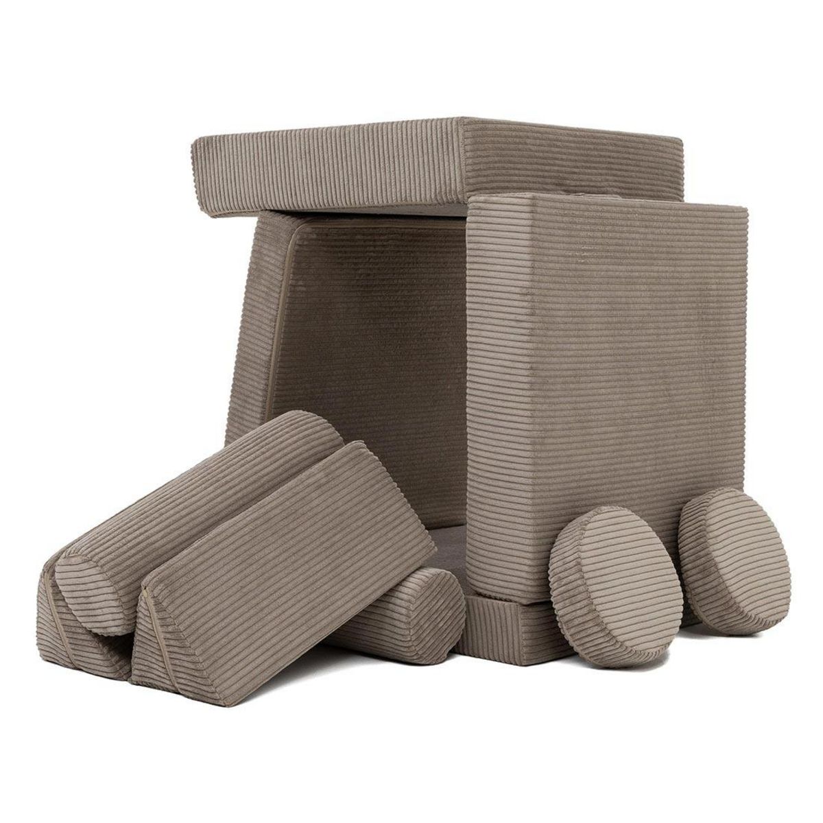 BEST MOBILIER Ines - canapé droit 2 places en velours côtelé