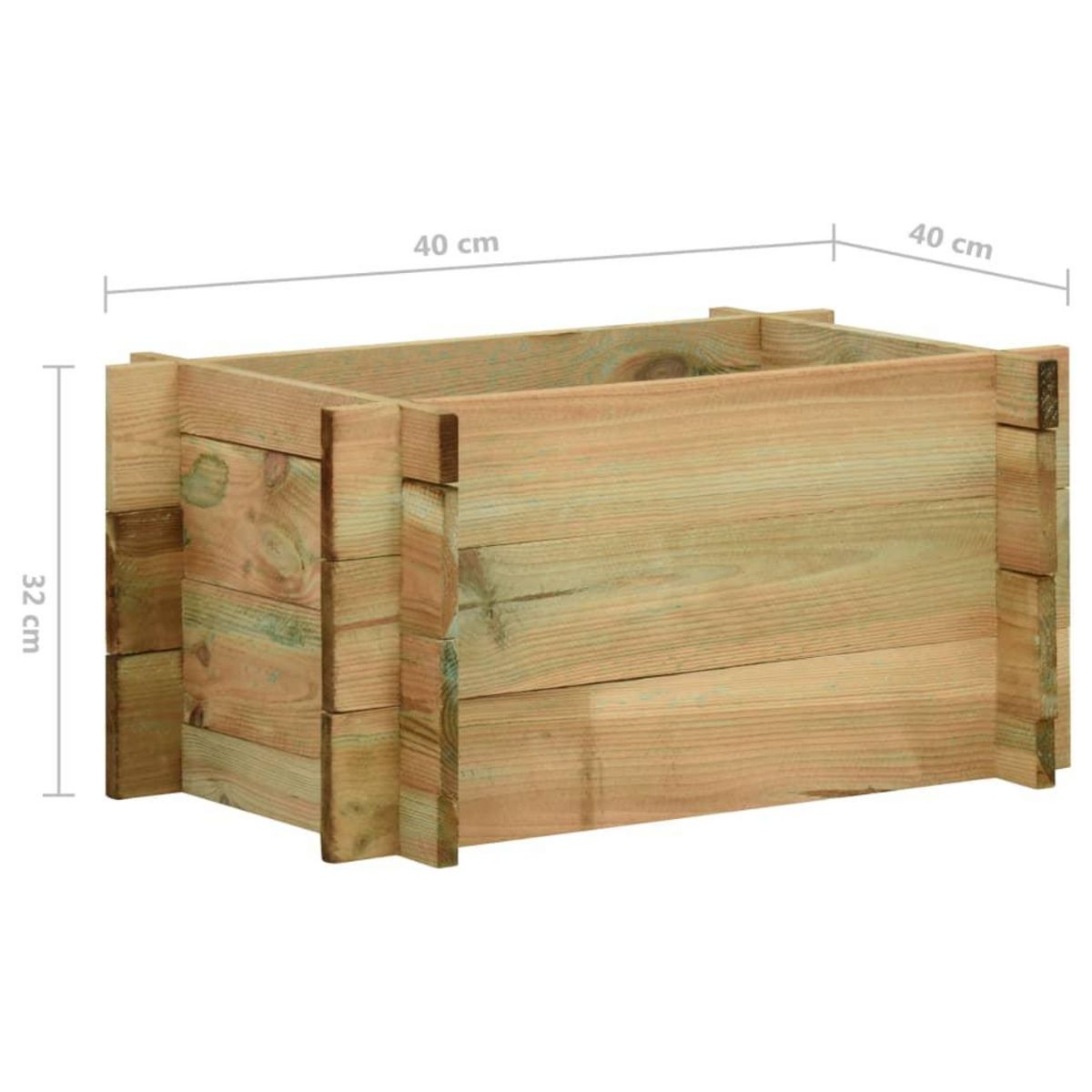 VIDAXL Jardiniere surelevee pour legumes Bois de pin impregne 40 cm