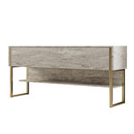 Habitat et Jardin Console en bois  Luxe  - 120 x 30 x 80 cm - Travertin Or
