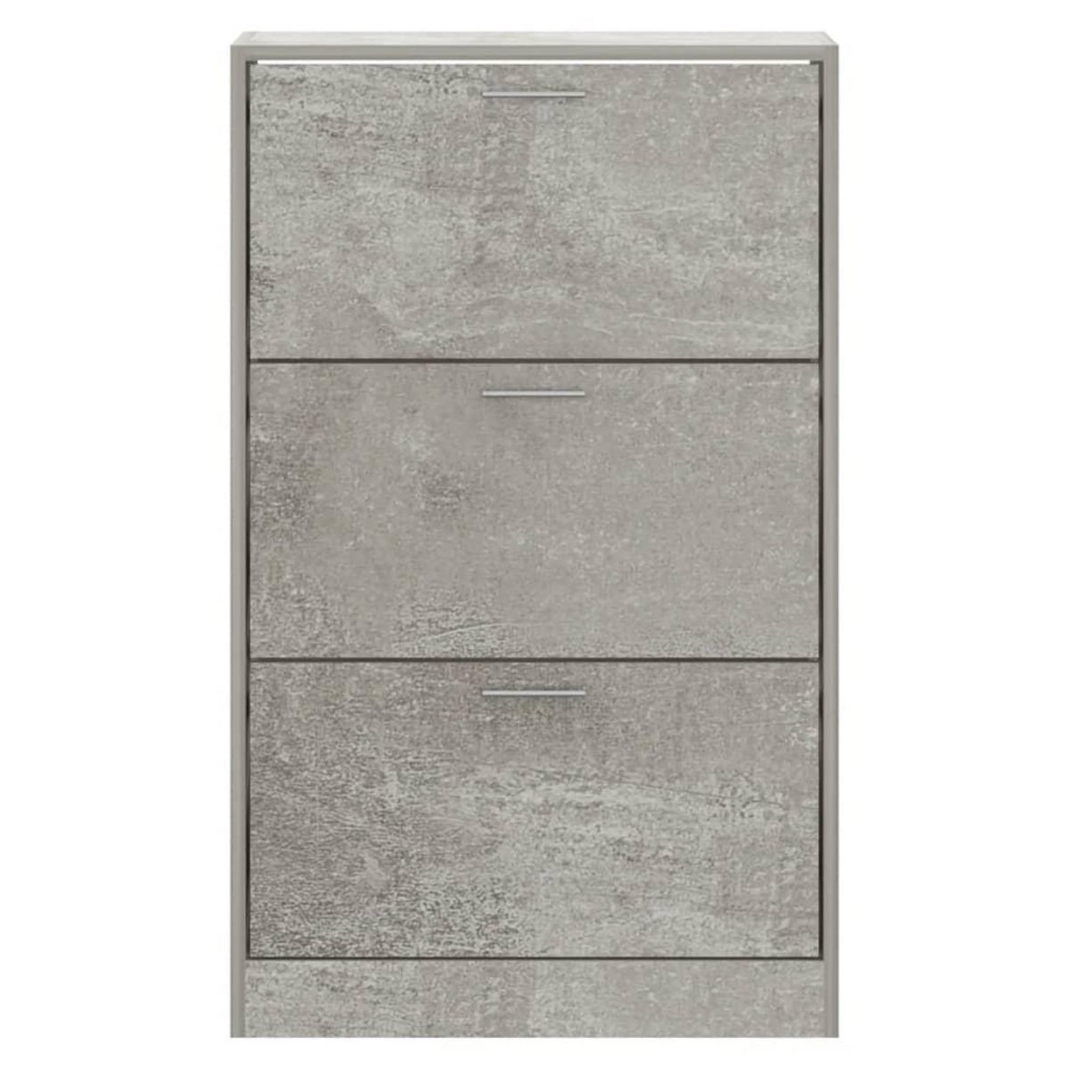 VIDAXL Armoire a chaussures Gris beton 63x24x103 cm Bois d'ingenierie