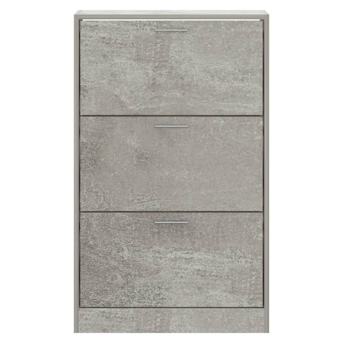 VIDAXL Armoire a chaussures Gris beton 63x24x103 cm Bois d'ingenierie