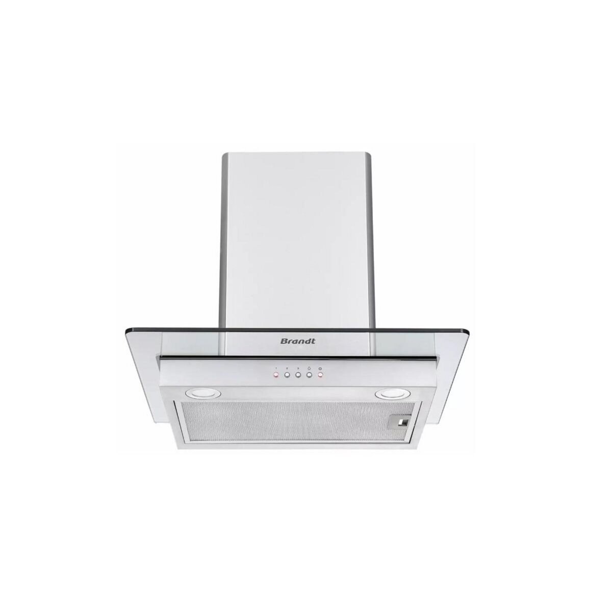 BRANDT Hotte décorative murale 60cm 64db 338m3/h inox - BHB1644IX