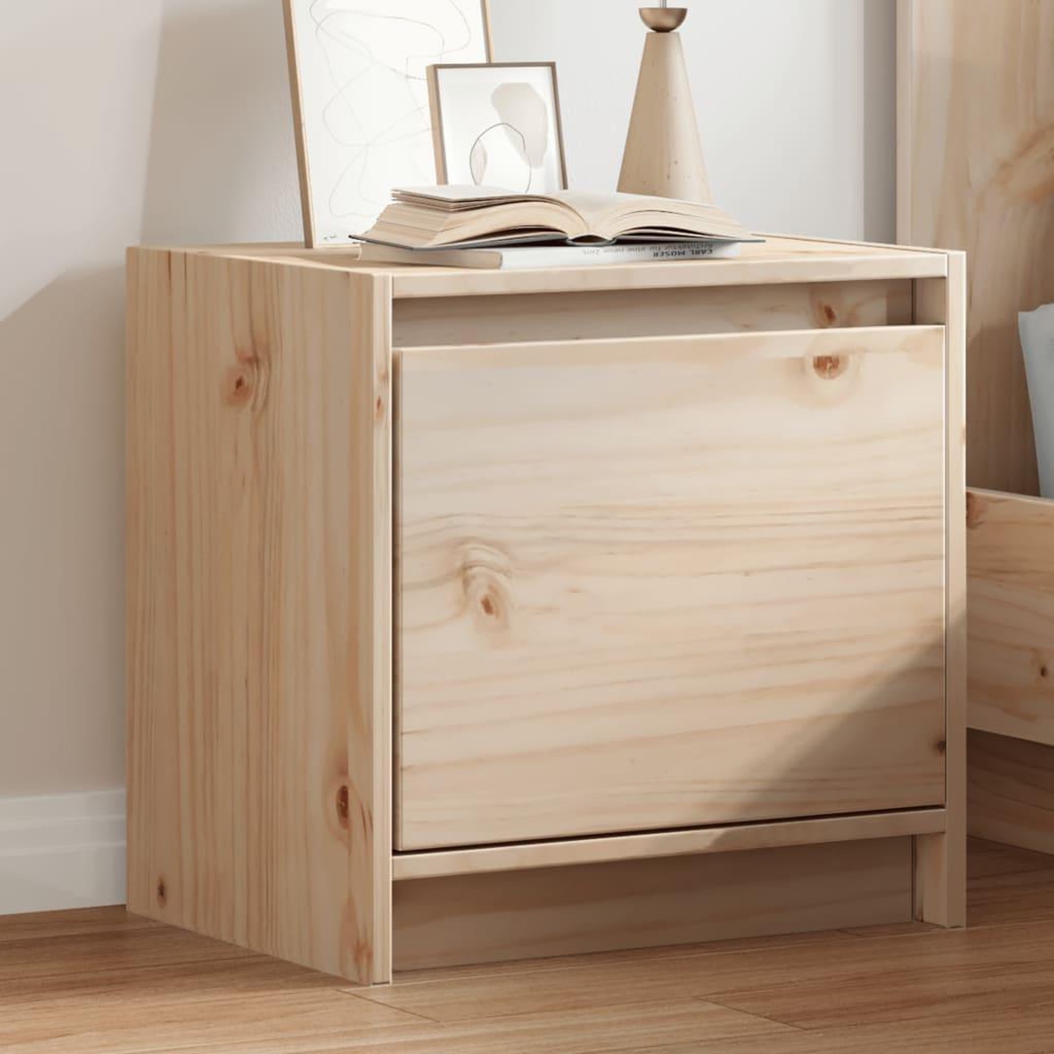 Voir la diapositive 1 : VIDAXL Table de chevet 40x30,5x40 cm bois de pin massif