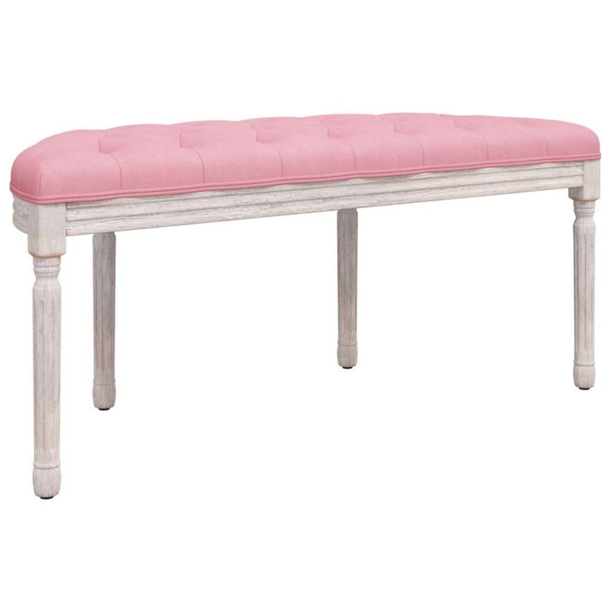 VIDAXL Banc Rose 110,5x45x49 cm Velours